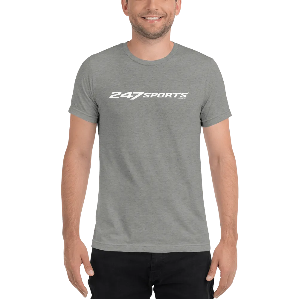 247 Sports White Logo Unisex Tri-Blend T-Shirt