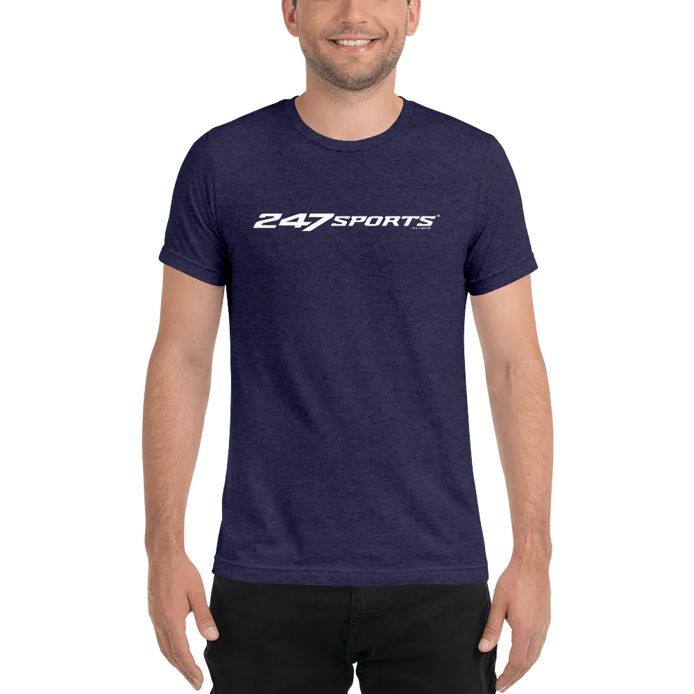 247 Sports White Logo Unisex Tri-Blend T-Shirt