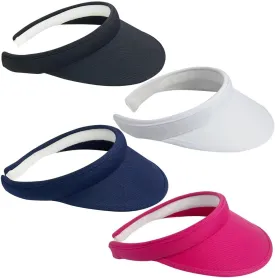 4 Pack Sun Visor Hats Women Men Clip on Cotton Wide Brim Visors Hat Outdoor Sports Golf Beach Travel Tennis Caps