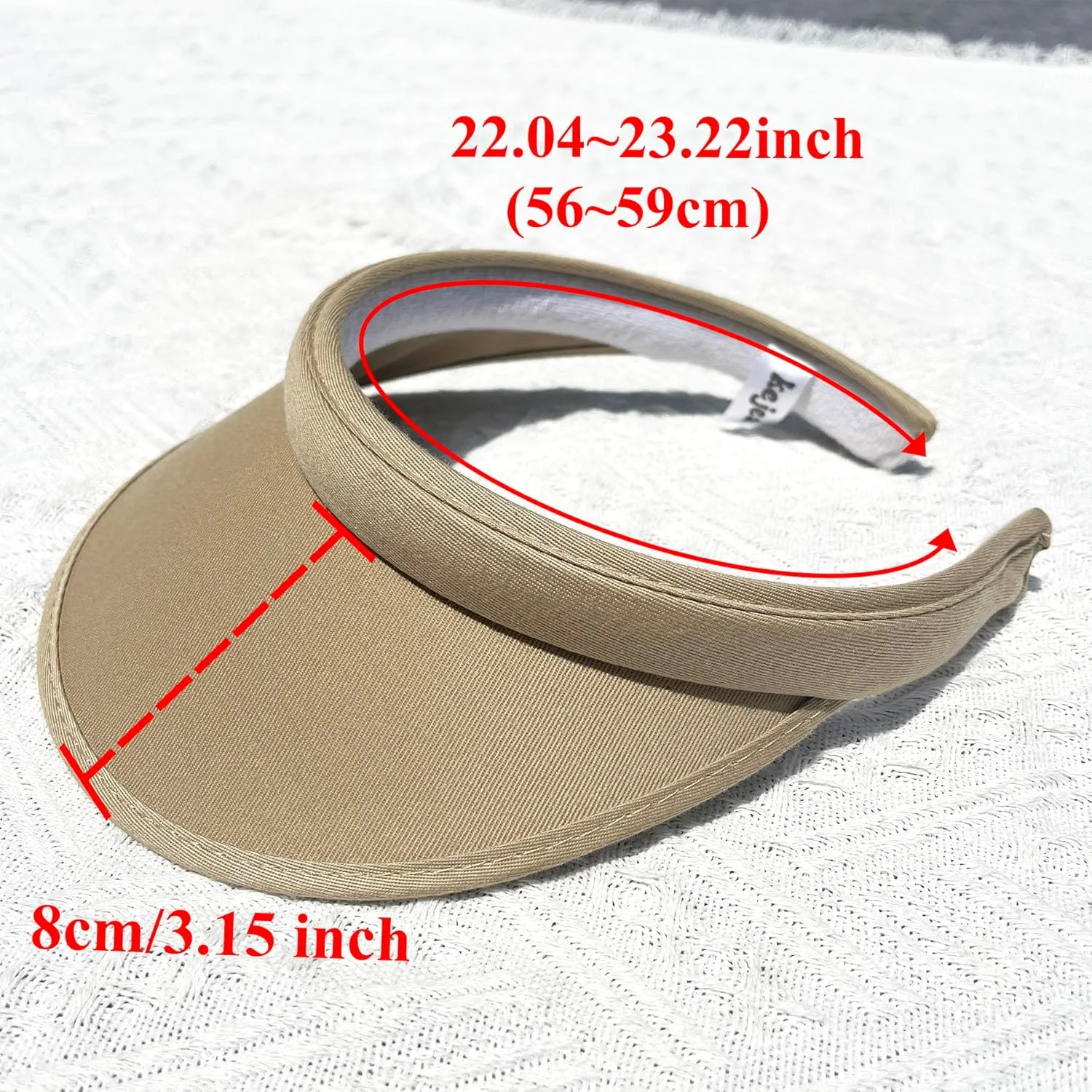 4 Pack Sun Visor Hats Women Men Clip on Cotton Wide Brim Visors Hat Outdoor Sports Golf Beach Travel Tennis Caps