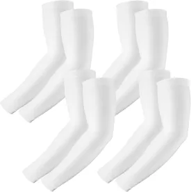 4 Pairs UV Sun Protection Arm Sleeves for Men Women, Compression Cooling Sun Sleeves - Sports - Workouts - Tattoo Cover