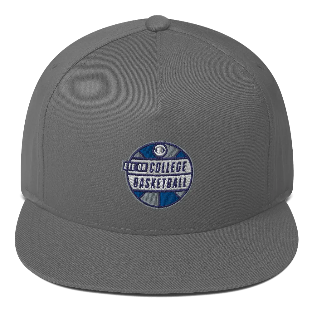Eye on College Basketball Podcast Logo Embroidered Flat Bill Hat