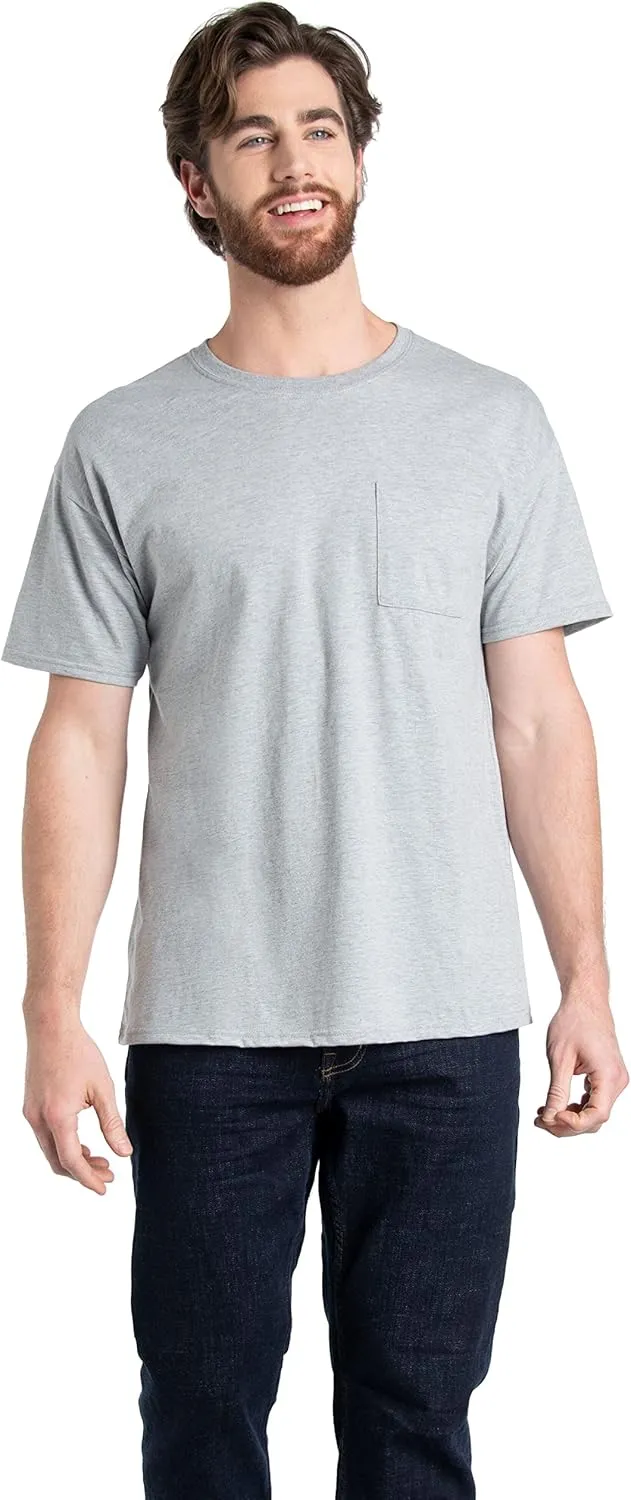 Fruit of the Loom Men's Crew Tee Undershirts, Moisture Wicking & Tag Free, Also Available in Big & Tall