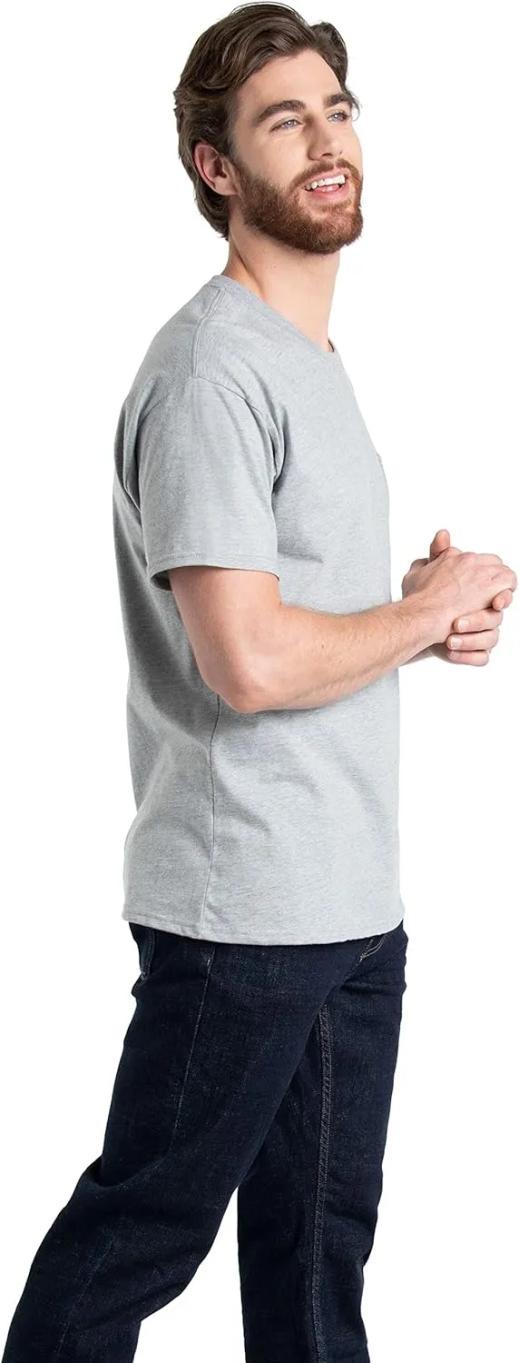 Fruit of the Loom Men's Crew Tee Undershirts, Moisture Wicking & Tag Free, Also Available in Big & Tall