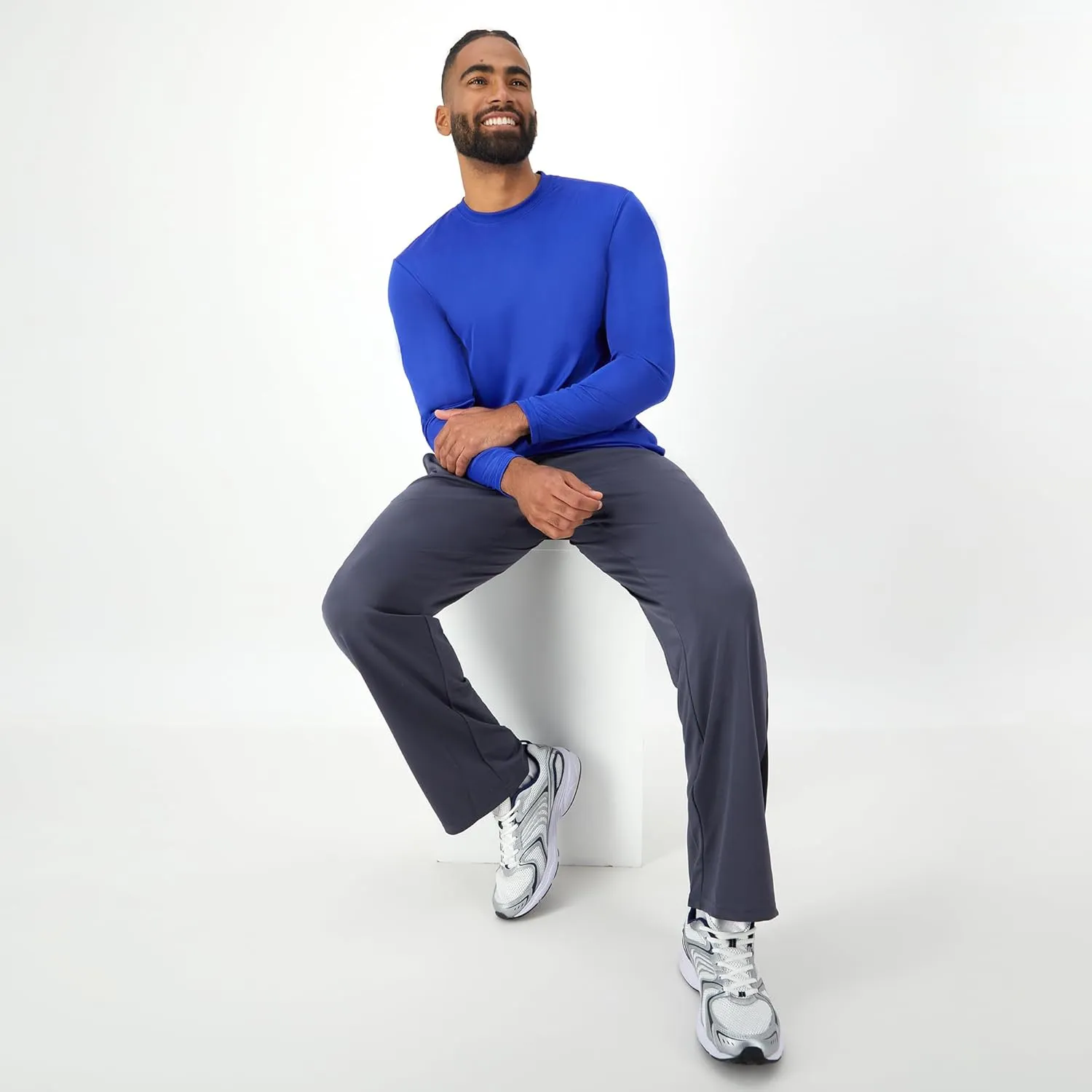 Hanes Sport Men's Long-Sleeve T-Shirt Pack, Cool DRI Moisture-Wicking Performance T-Shirts, Performance Tee, 2-Pack