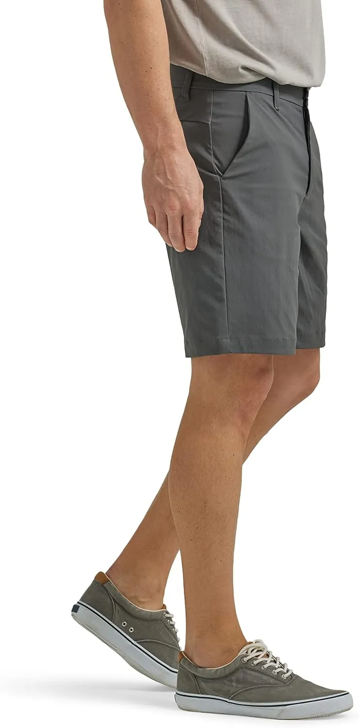Lee Men's Extreme Motion Regular Fit Synthetic Flat Front Short