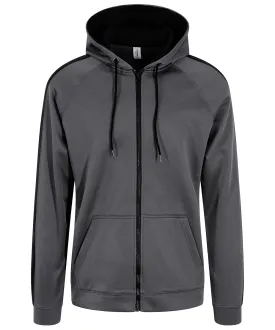 Sports polyester zoodie | Steel Grey/Jet Black