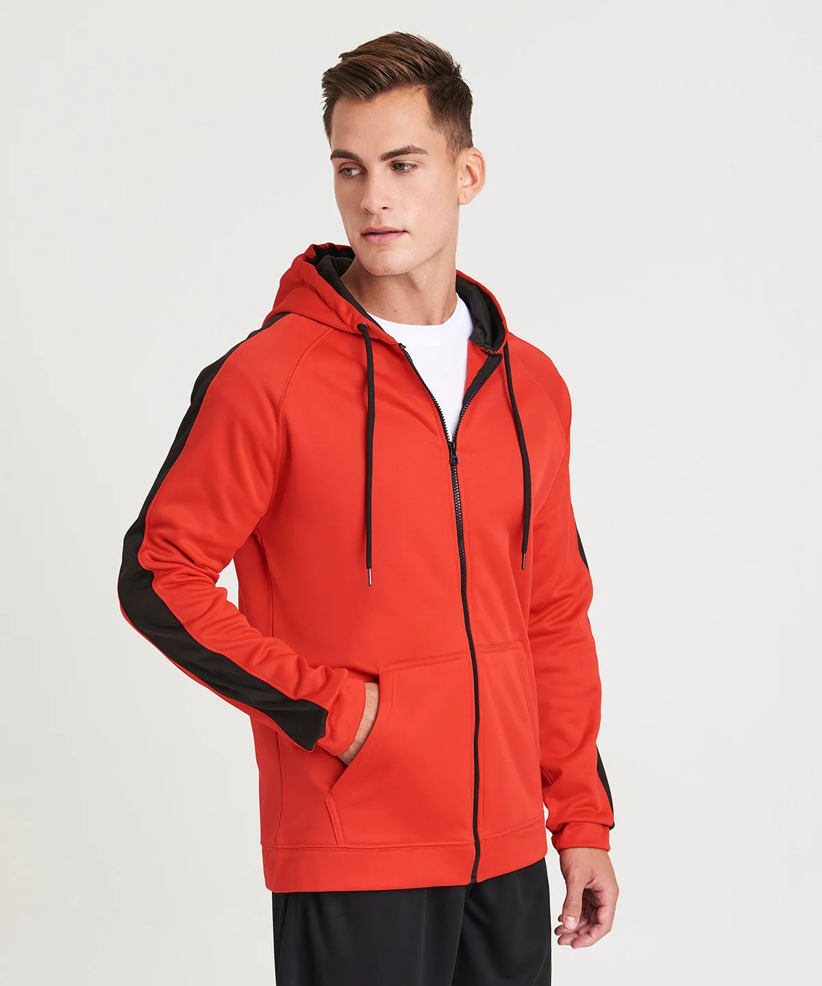 Sports polyester zoodie | Steel Grey/Jet Black