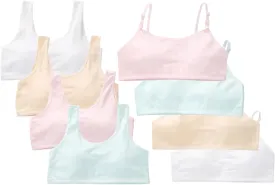 Training Bras for Girls Seamless Adjustable Cotton Cami Bralettes 7-14Y